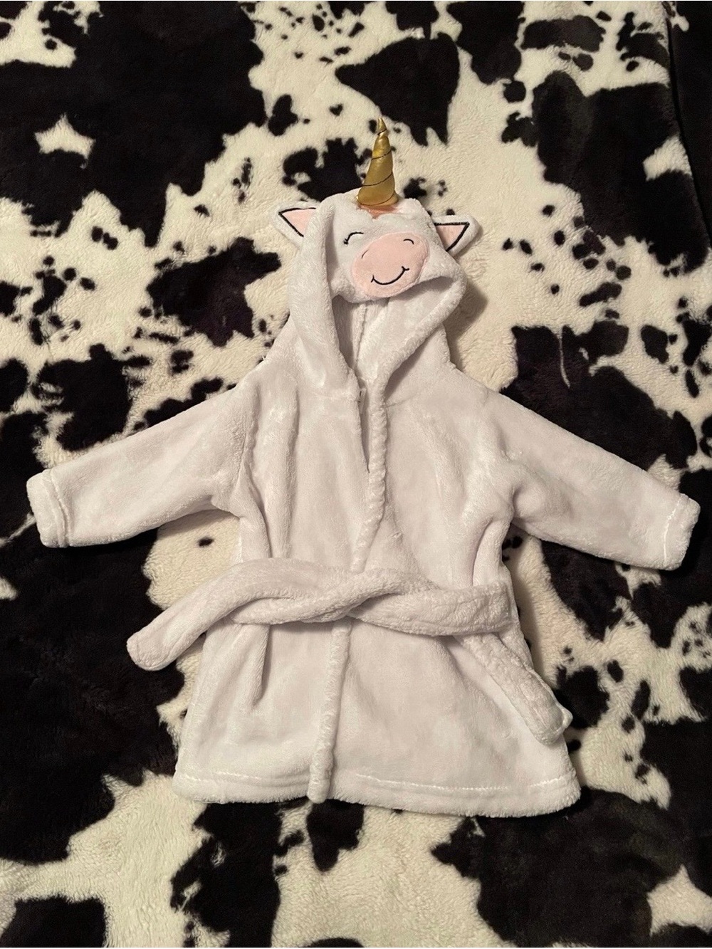 Hudson Baby Infant Unicorn Robe Size 0-9 Months